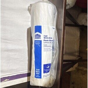 Project Source 3 Mil Clear Plastic Sheeting Roll 10 ft x 25 ft